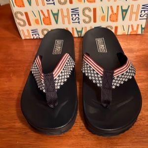 Girls Sz 3 Navy Flip Flops by West Harris New MSRP $24.99